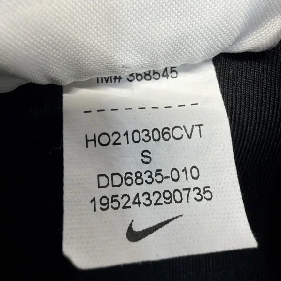 NIKE Black One Dri-Fit Swoosh Run Mid-Rise 7/8 Active Running Leggings Size S - Picture 11 of 15